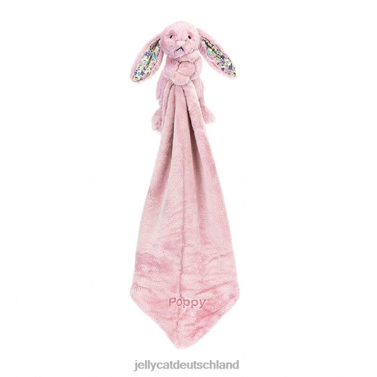 Jellycat personalisierter Blüten-Tulpen-Häschen-Schnuller rosa Spielzeug Z8424328