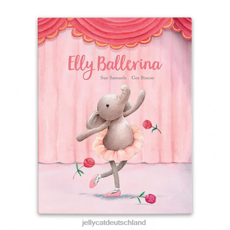 Jellycat Buch „Elly Ballerina“ und „Dancing Darcey Elephant Grey“. Buch Z8424691