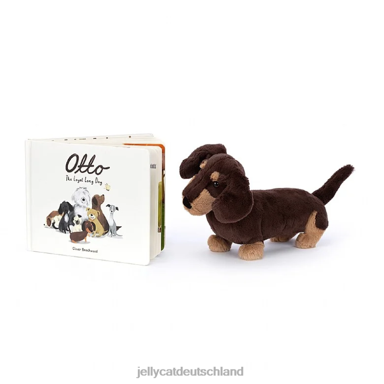 Jellycat Buch „Otto der treue lange Hund“ und „Otto Dackel braun“. Buch Z8424730