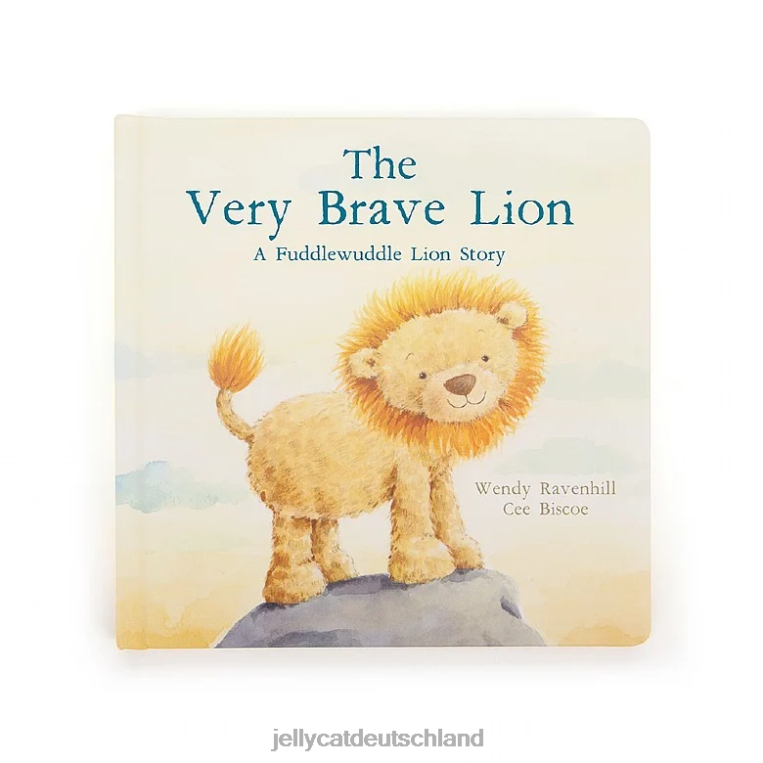 Jellycat Das sehr mutige Löwenbuch und der Fuddlewuddle Lion Tan Buch Z8424692
