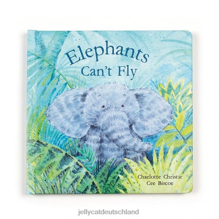 Jellycat Elefanten können nicht fliegen, Buch und fuddlewuddle Elefantenblau Buch Z8424736
