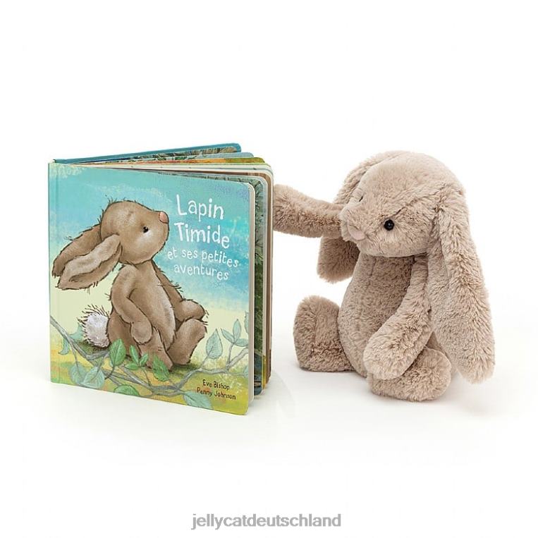 Jellycat Lapin Timide und Ses Petites Aventures & Bashful Bunny Beige Buch Z8424706