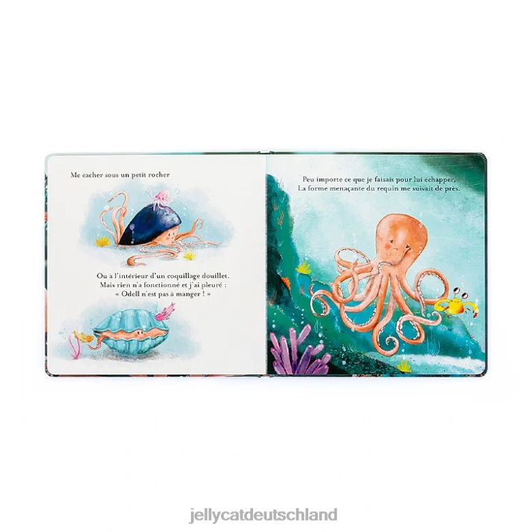 Jellycat Odell La Petite Pieuvre Courage Livre Multi-Color Buch Z8424794