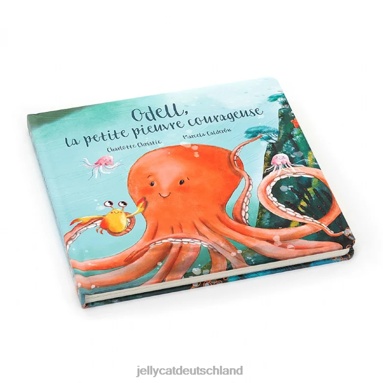 Jellycat Odell La Petite Pieuvre Courage Livre Multi-Color Buch Z8424794
