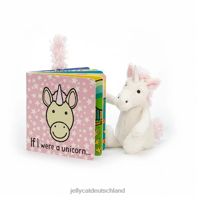 Jellycat Wenn ich ein Einhornbuch und ein schüchternes Einhornweiß wäre Buch Z8424770