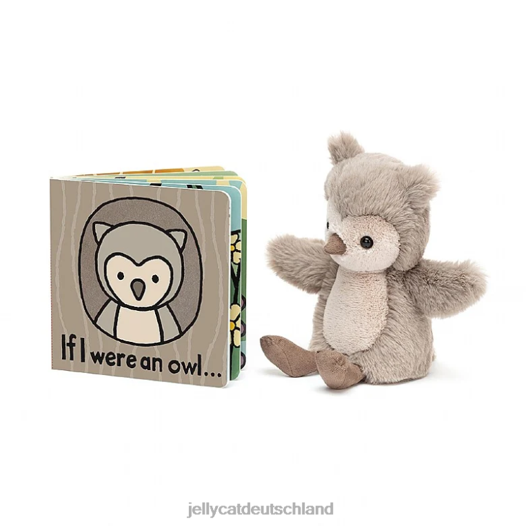 Jellycat Wenn ich ein Eulenbuch wäre und eine Weideneule grau und weiß Buch Z8424732