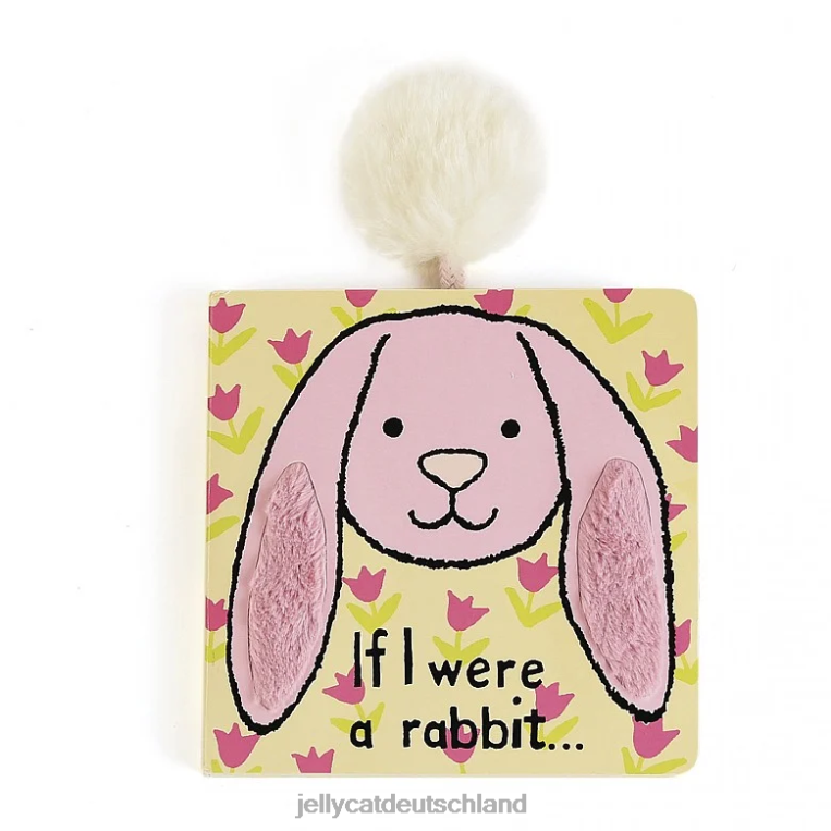 Jellycat Wenn ich ein Hasenbuch und ein schüchterner Tulpenhase in Rosa wäre Buch Z8424705