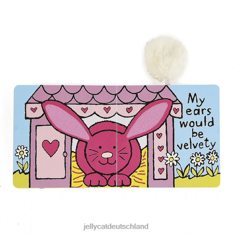 Jellycat Wenn ich ein Hasenbuch und ein schüchterner Tulpenhase in Rosa wäre Buch Z8424705