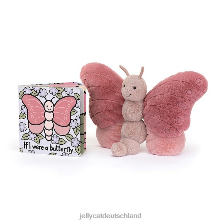 Jellycat Wenn ich ein Schmetterlingsbuch und Beatrice Butterfly Pink wäre Buch Z8424766