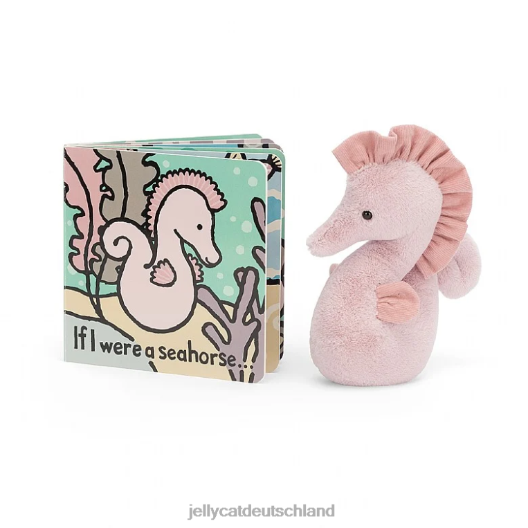 Jellycat Wenn ich ein Seepferdchen-Buch und Sienna-Seepferdchen-Silber wäre Buch Z8424762