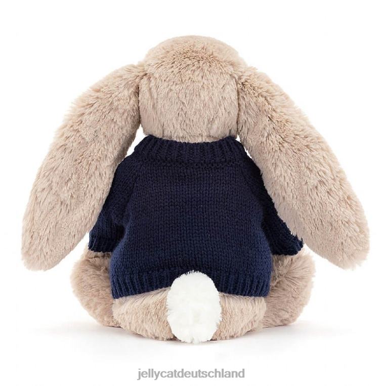 Jellycat Blossom Bea Bunny mit personalisiertem marineblauem Pullover in Beige Spielzeug Z8424480