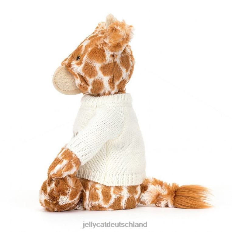 Jellycat schüchterne Giraffe mit personalisiertem cremefarbenen Pullover in Orange Spielzeug Z8424240