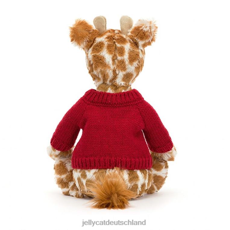 Jellycat schüchterne Giraffe mit personalisiertem roten Pullover in Orange Spielzeug Z8424224