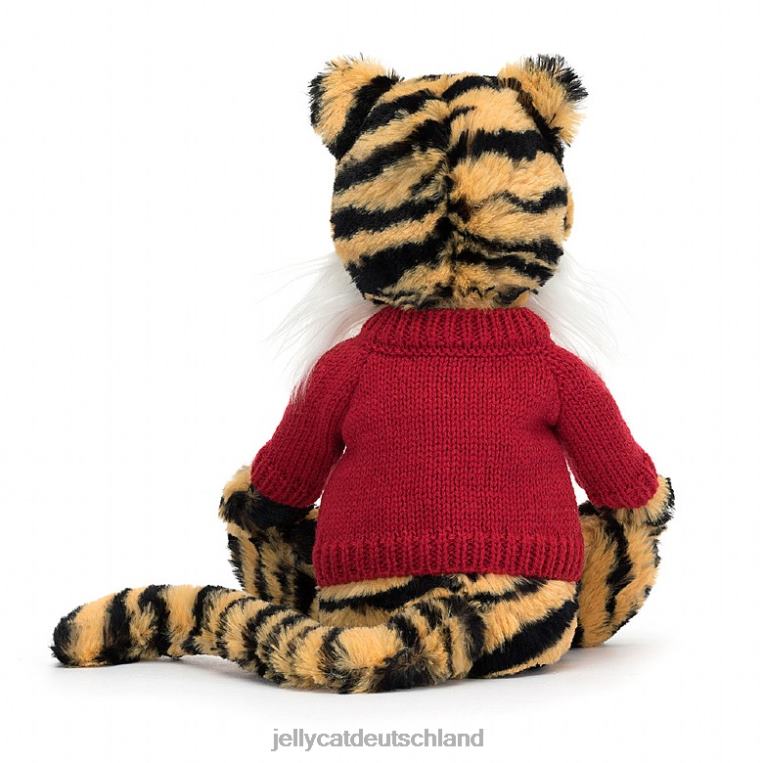 Jellycat schüchterner Tiger mit personalisiertem roten Pullover mehrfarbig Spielzeug Z8424313