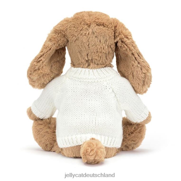 Jellycat schüchterner Toffee-Welpe mit personalisiertem cremefarbenen Pullover in Beige Spielzeug Z8424135