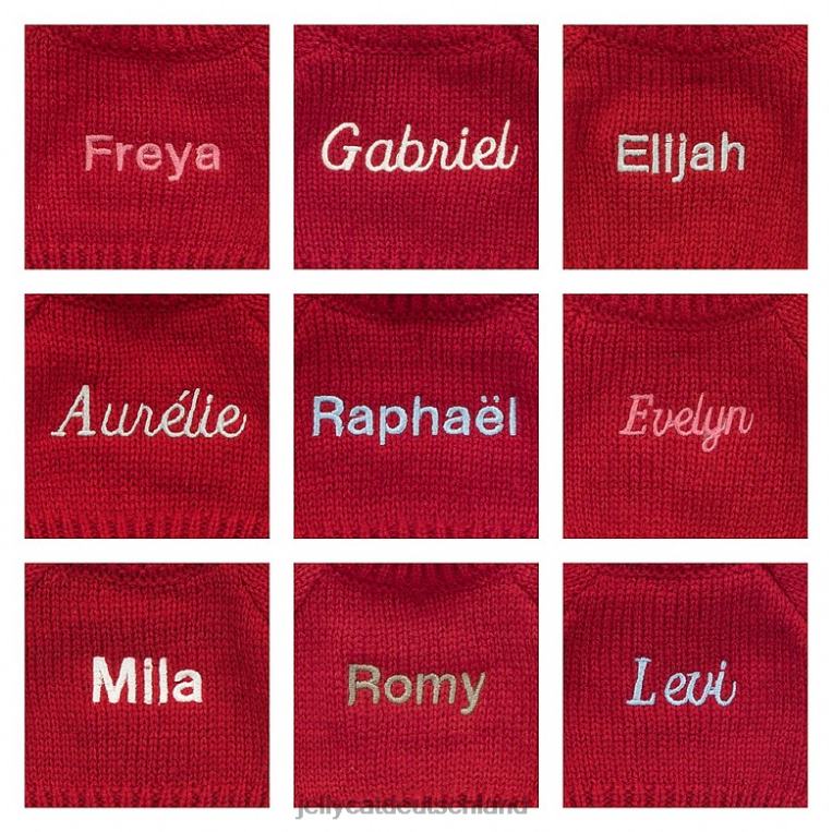 Jellycat Schüchterner Hase mit personalisiertem roten Pullover in Gold Spielzeug Z8424333