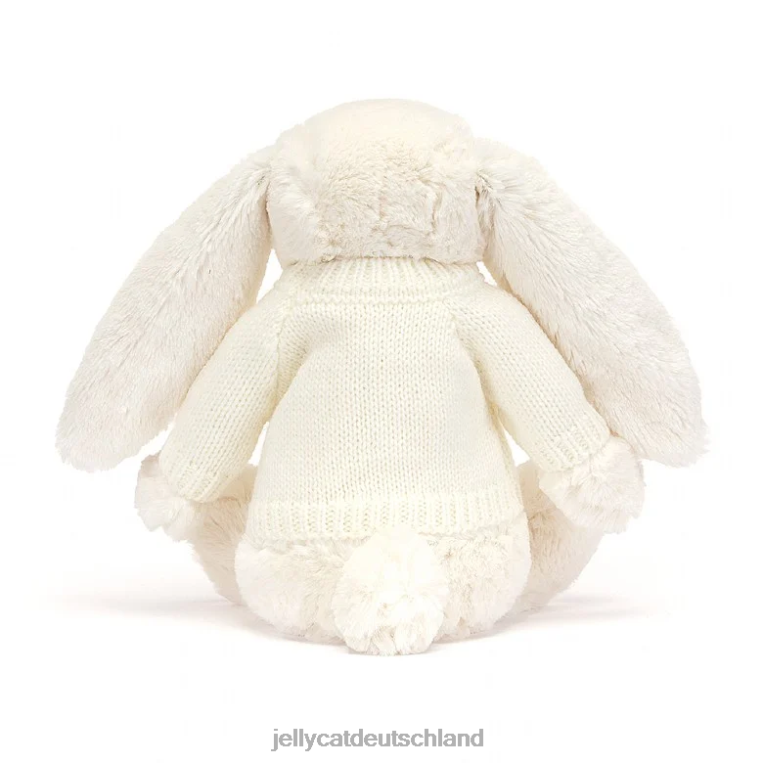 Jellycat Schüchternes, funkelndes Häschen mit personalisiertem Pullover in Creme Spielzeug Z8424188