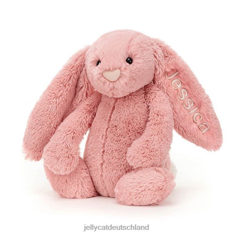 Jellycat personalisiertes schüchternes Blütenblatt-Häschen mittleres Sorbetrosa Spielzeug Z8424130