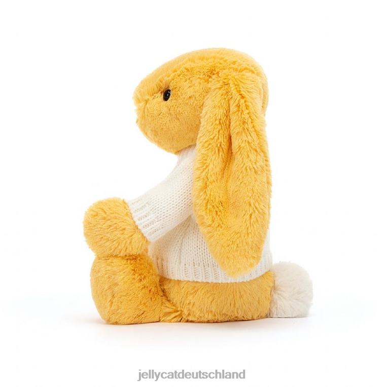 Jellycat schüchterner Hase mit personalisiertem cremefarbenen Pullover Sunshine Spielzeug Z8424483
