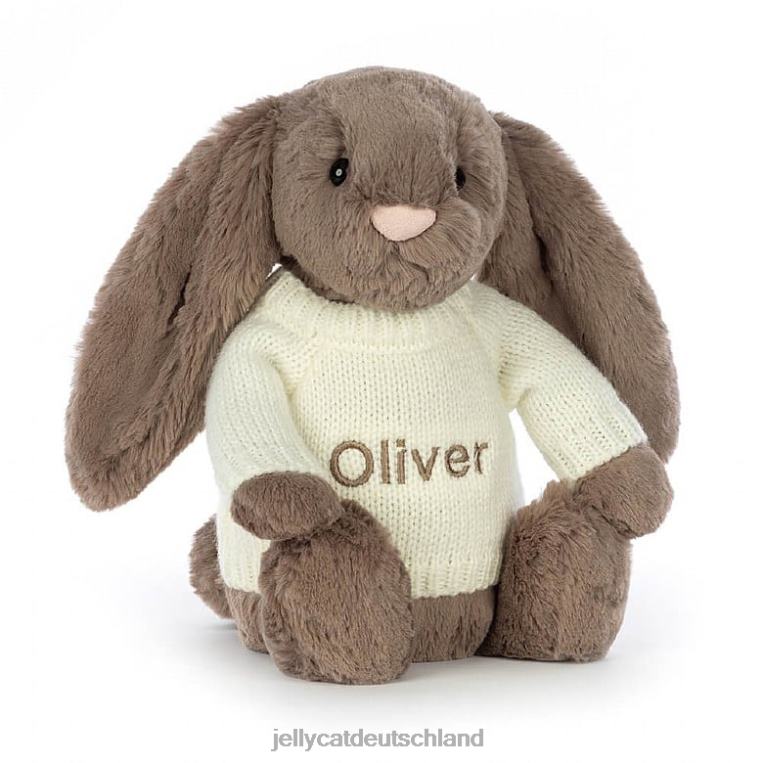 Jellycat schüchterner Trüffelhase mit personalisiertem cremefarbenen Pullover braun Spielzeug Z8424281