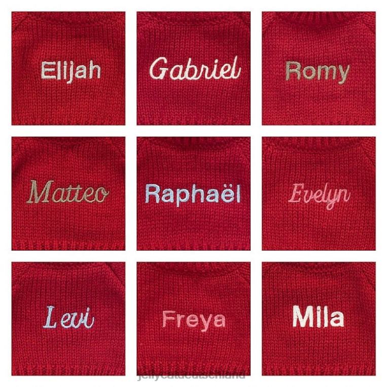 Jellycat schüchterner Waldkaninchenhase mit personalisiertem roten Pullover in Grau Spielzeug Z8424414