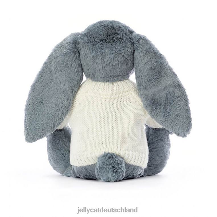 Jellycat schüchterner düsterer Hase mit personalisiertem cremefarbenen Pullover in Blau Spielzeug Z8424266
