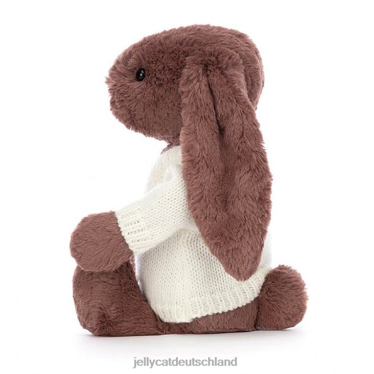 Jellycat schüchternes Fudge-Häschen mit personalisiertem Sahnepullover aus Schokolade Spielzeug Z8424513