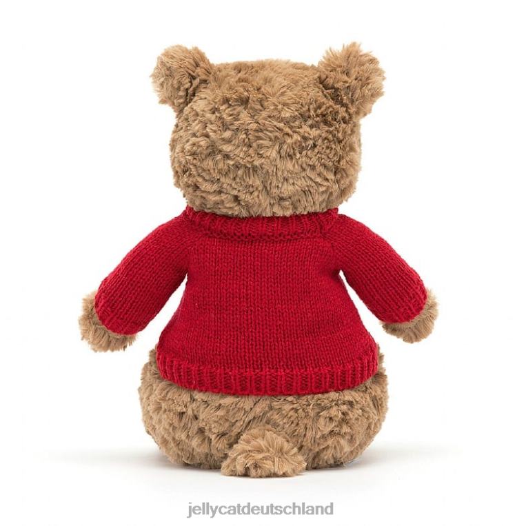 Jellycat Bartholomäusbär mit personalisiertem roten Pullover braun Spielzeug Z8424140