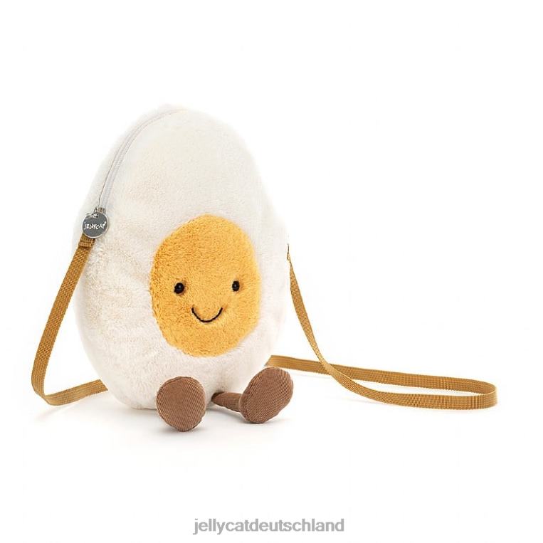 Jellycat amüsante, fröhliche, gekochte Eierbeutelcreme Tasche Z842499