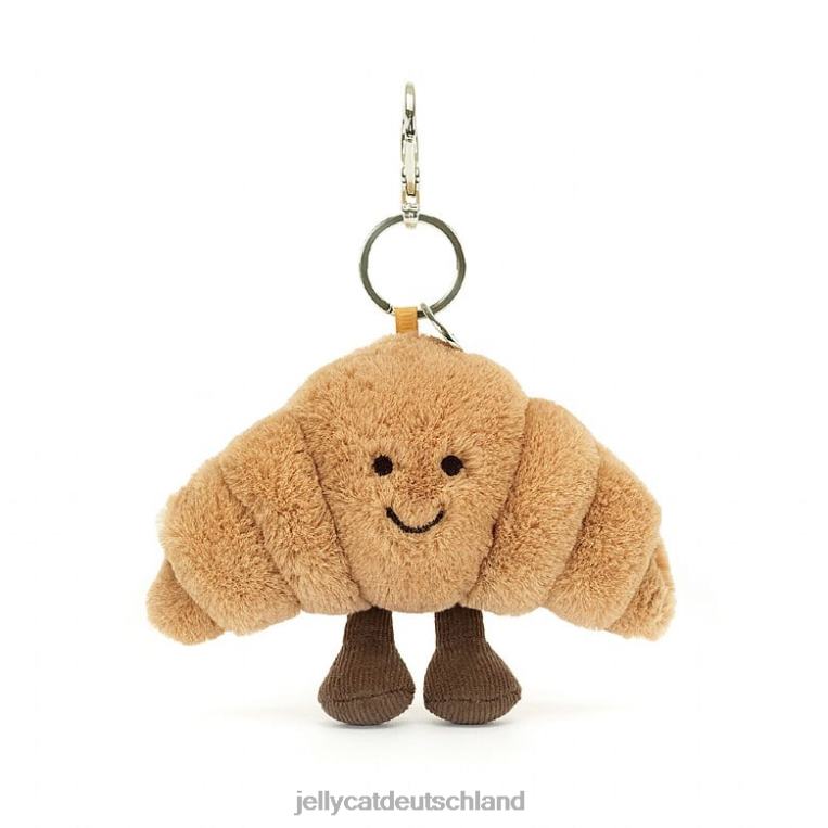 Jellycat Amüsanter Croissant-Taschenanhänger in Beige Zubehörteil Z842417